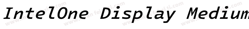 IntelOne Display Medium字体转换